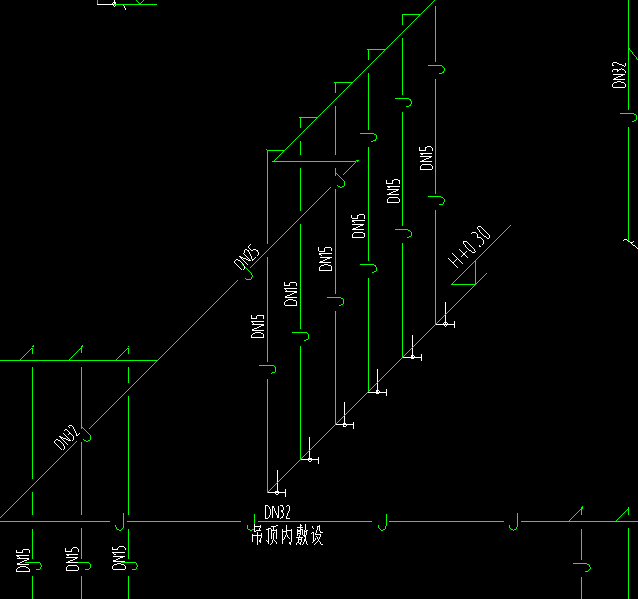 吊顶内敷设