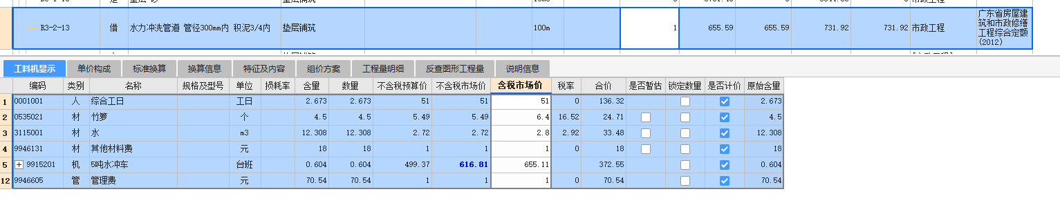 综合单价