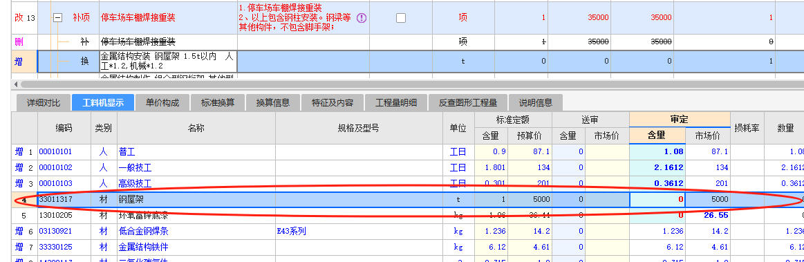 调整人材机
