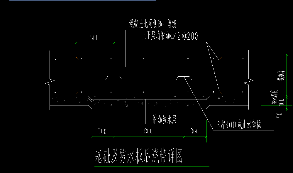 矩形下沉后浇带