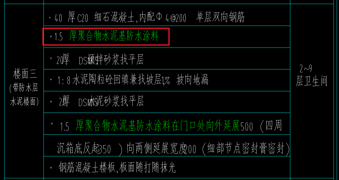 楼地面涂膜防水