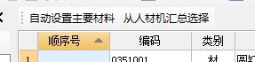 材料表