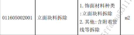 项目特征