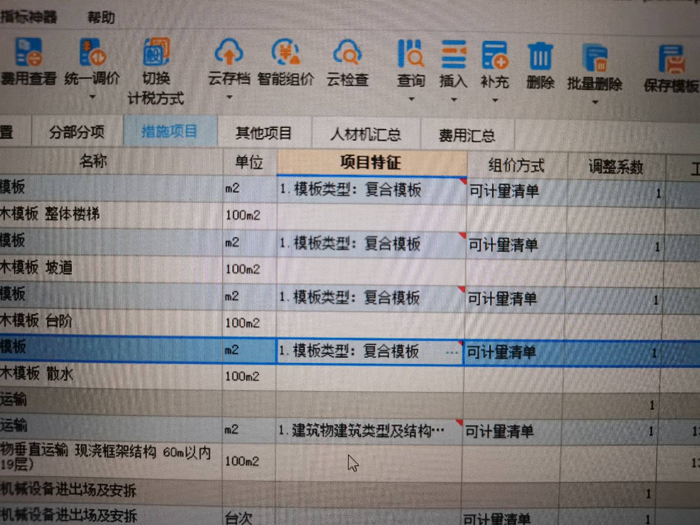项目特征