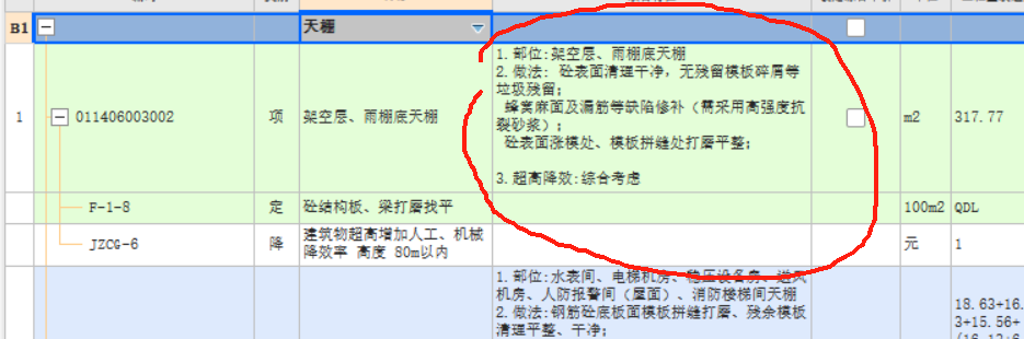 项目特征