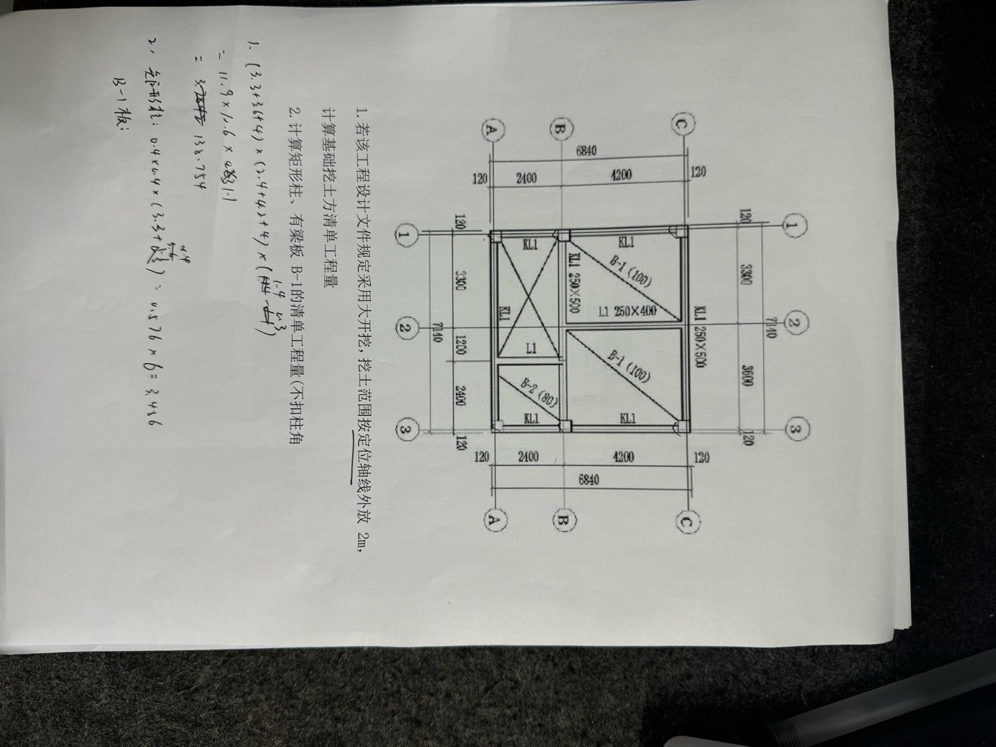 板清单工程量