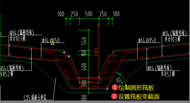 筏板变截面