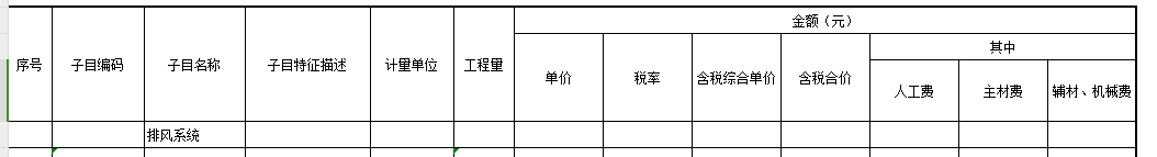 表格显示