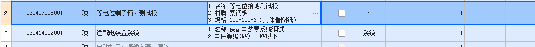 清单项