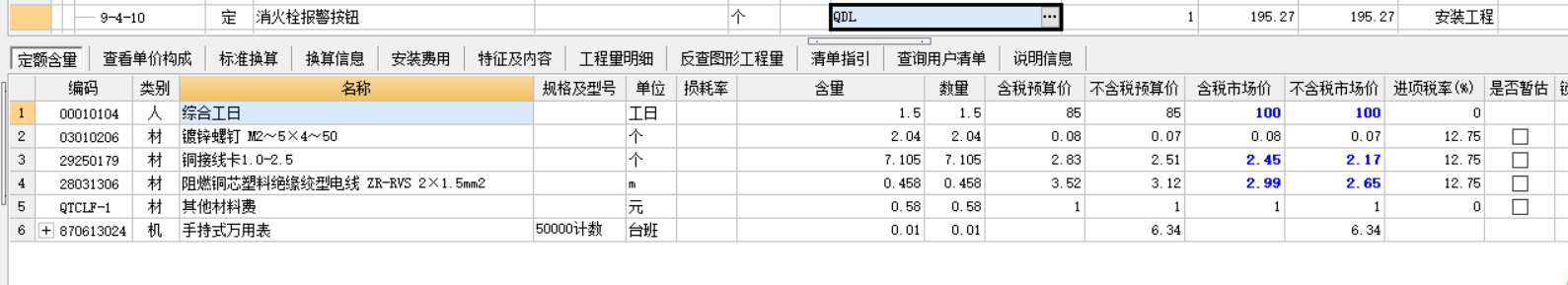 人工含量