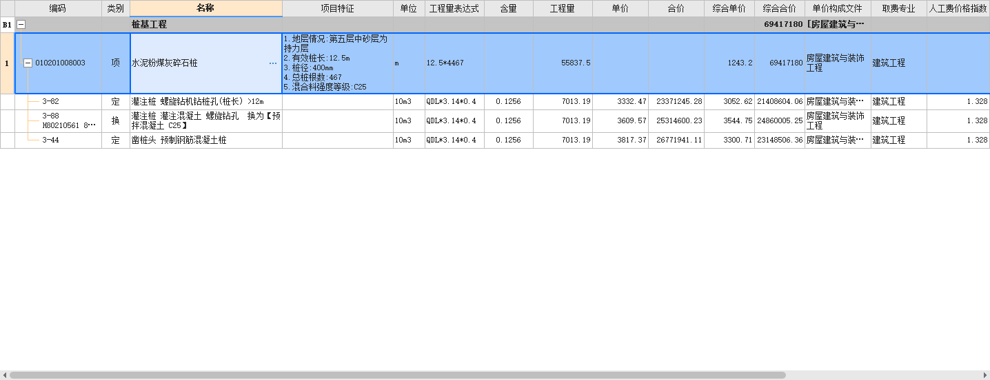 程量表达式