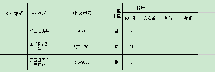 套清单