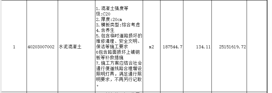 项目特征