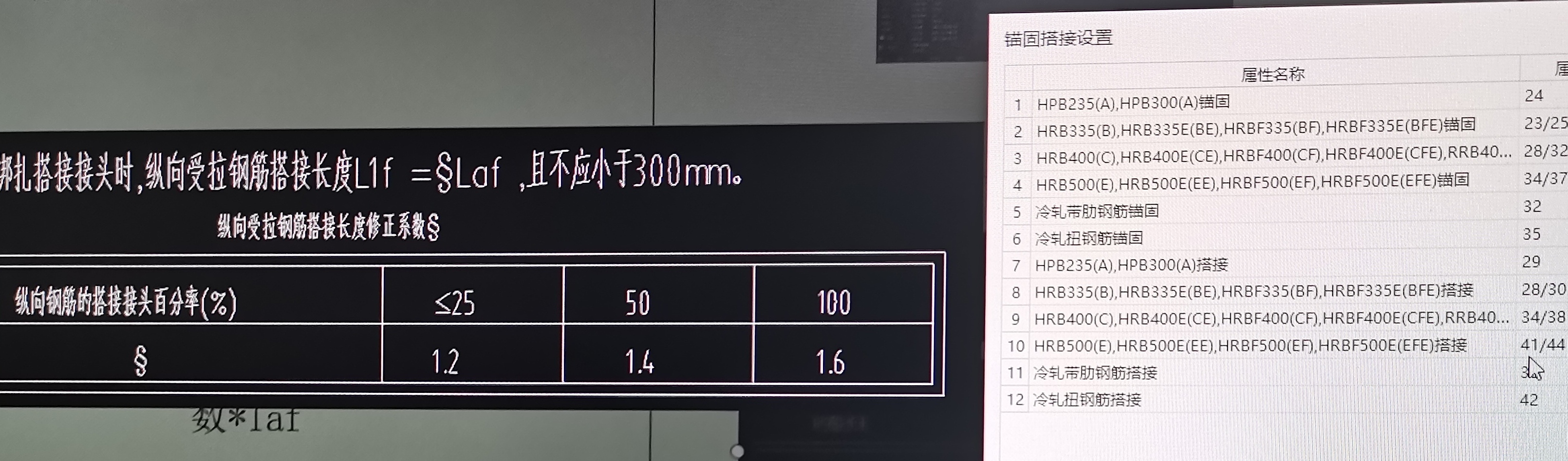 搭接百分率
