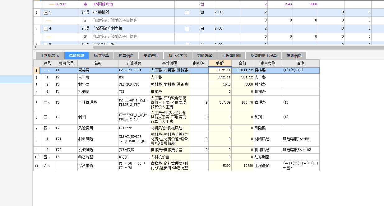 费用汇总