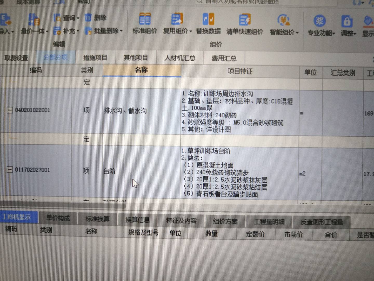 項目特征