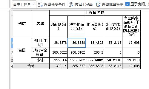 地面积