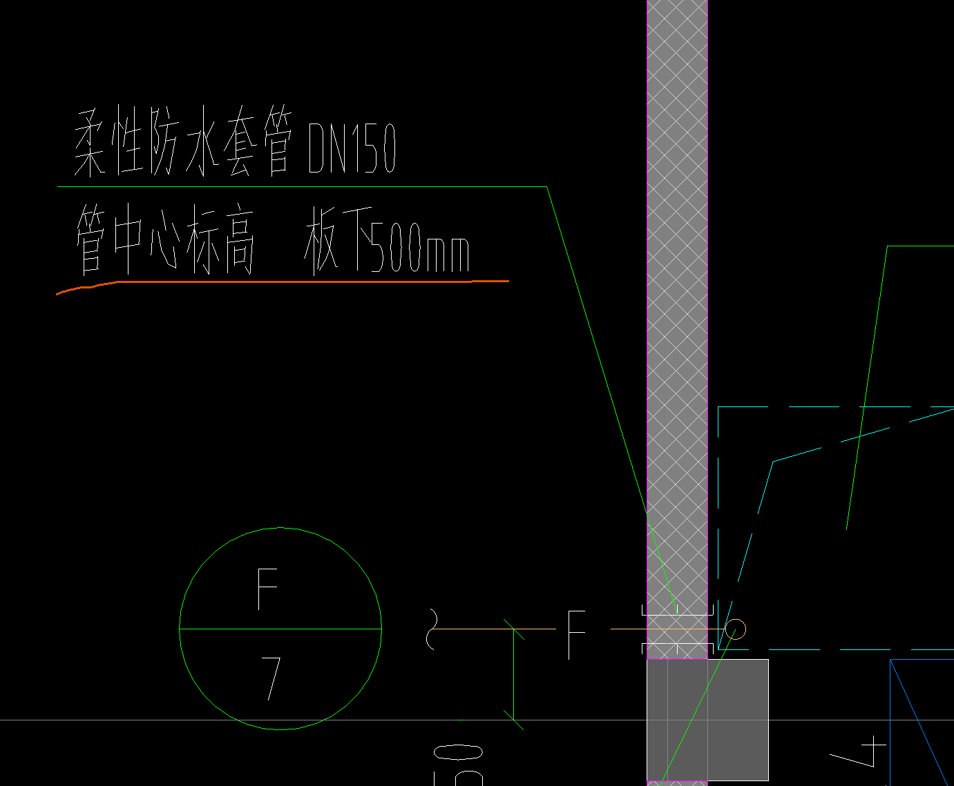 管道标高表示图图片