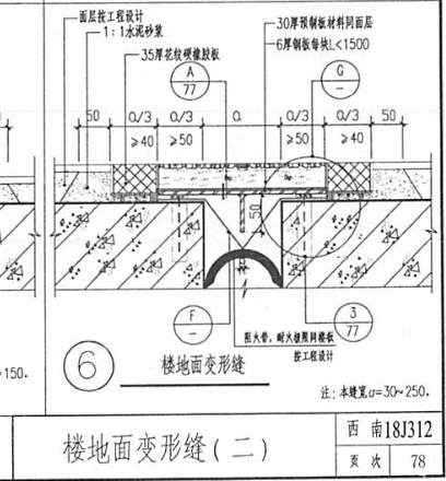 楼地面变形缝