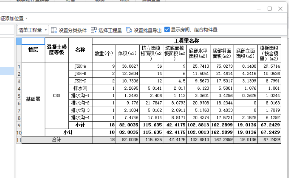 底部立面面积