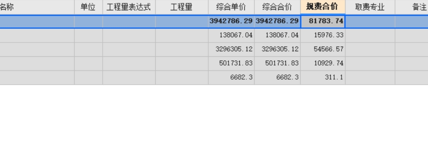 费用汇总
