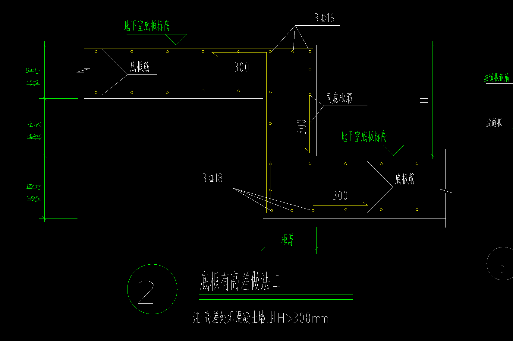 筏板变截面