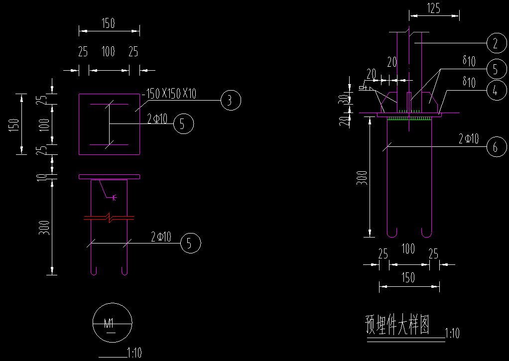 预埋件怎么计算