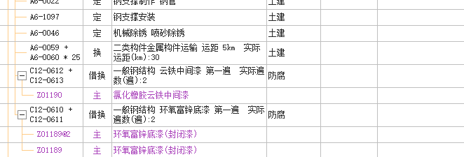 柱表