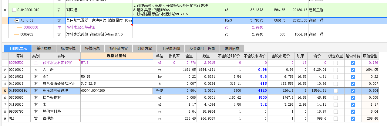 调整含量
