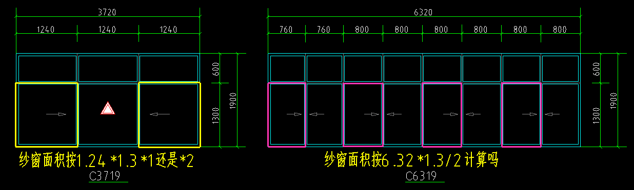 窗面积