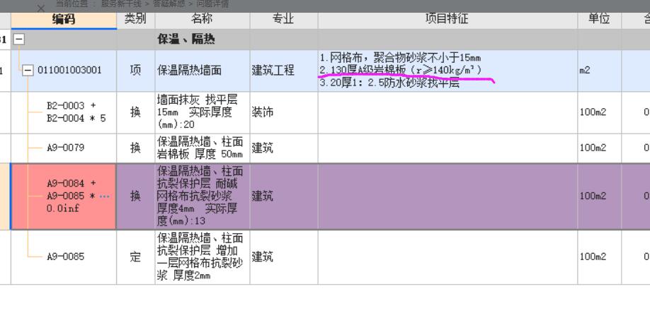 项目特征