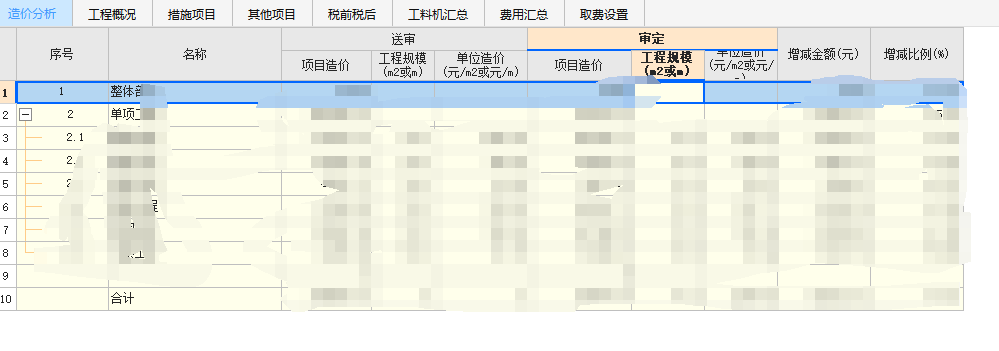造价分析