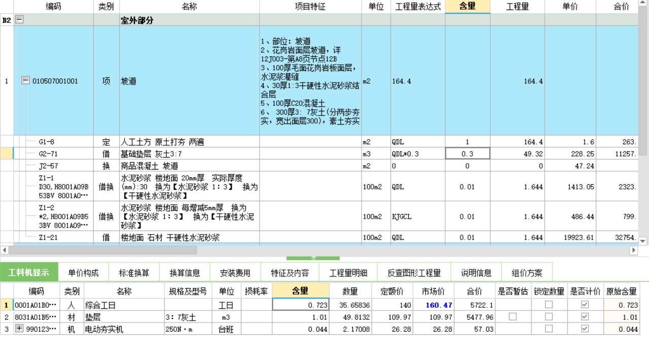 程量表达式
