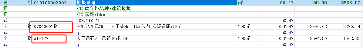 实际工程量