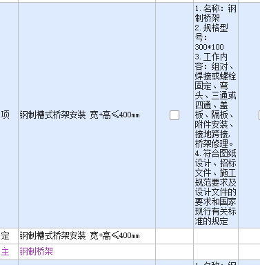 项目特征