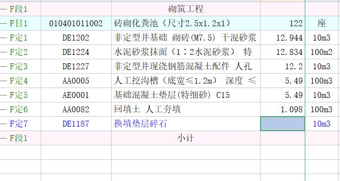 套清单