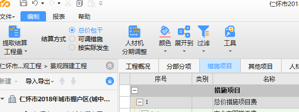 措施项