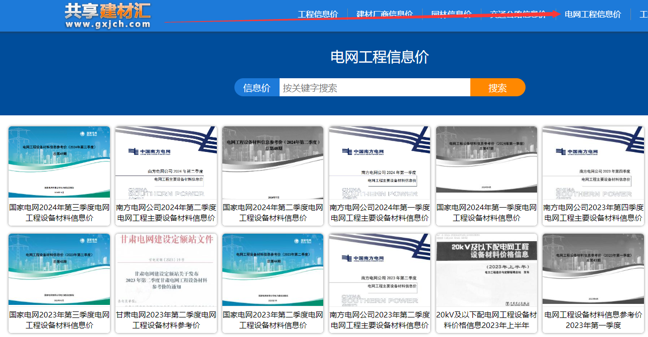 南方电网信息价