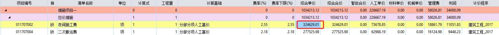 措施费