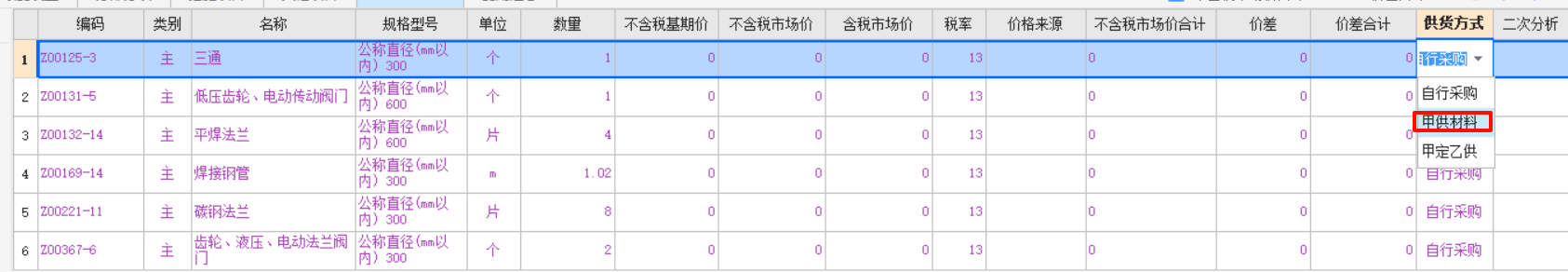 甲供