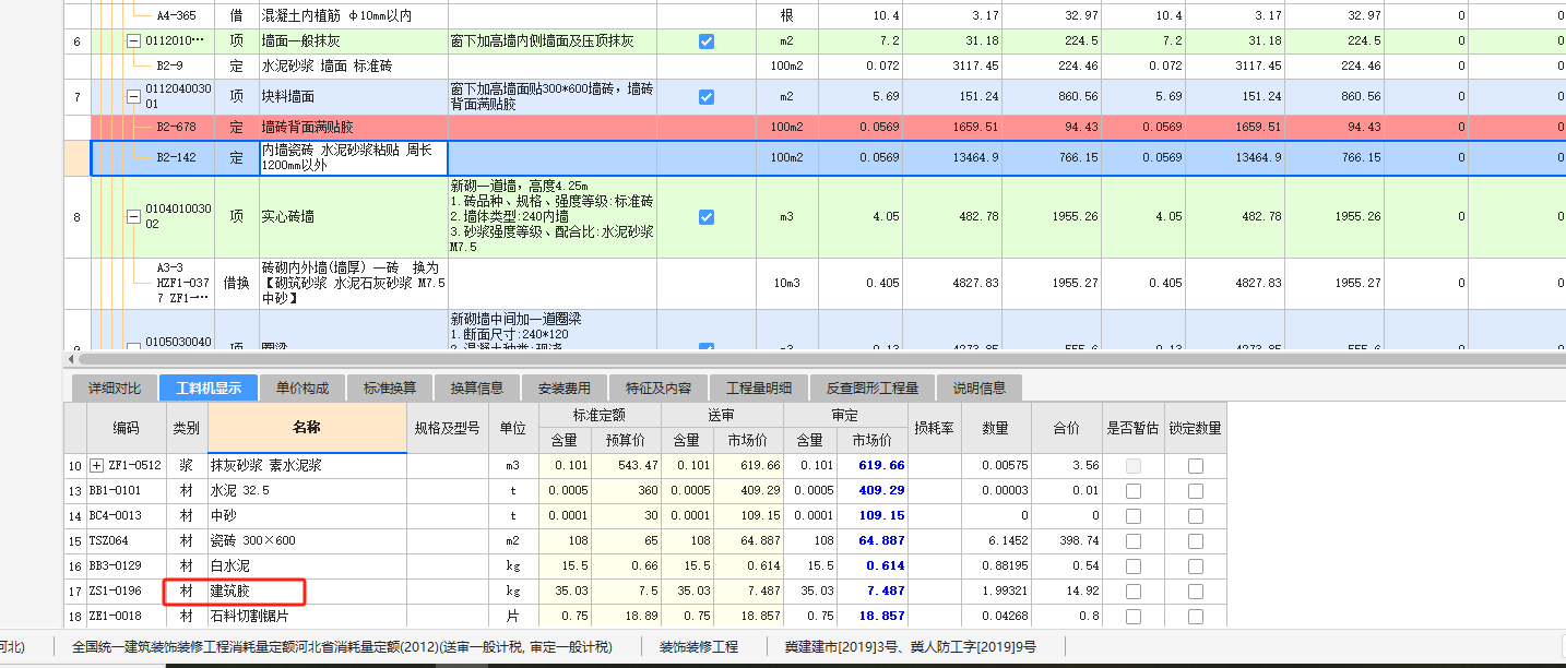 项目特征