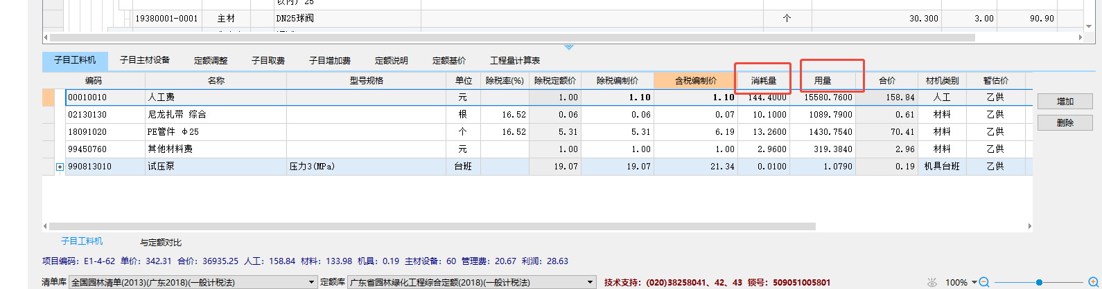 消耗量