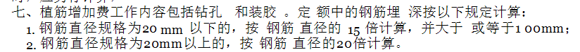 植筋增加费