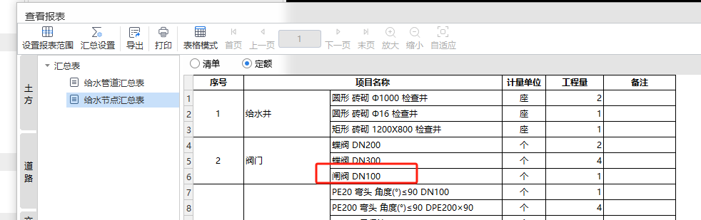 汇总表