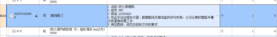 项目特征