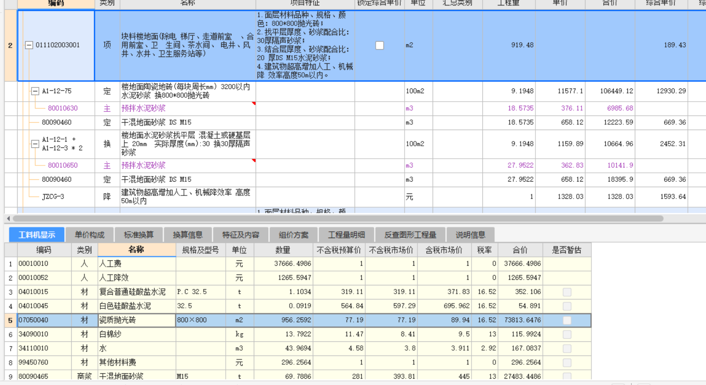 清单项