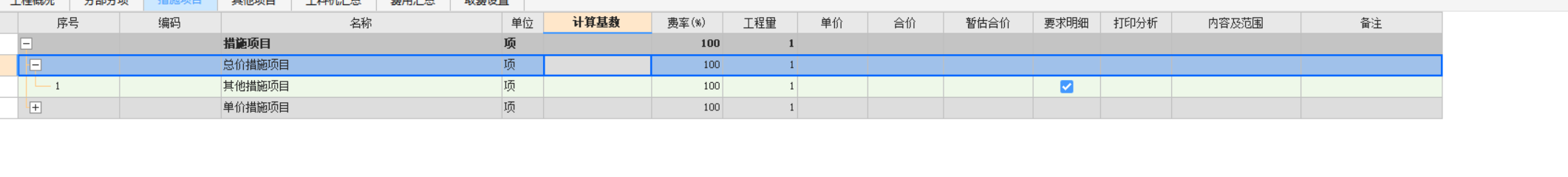措施费