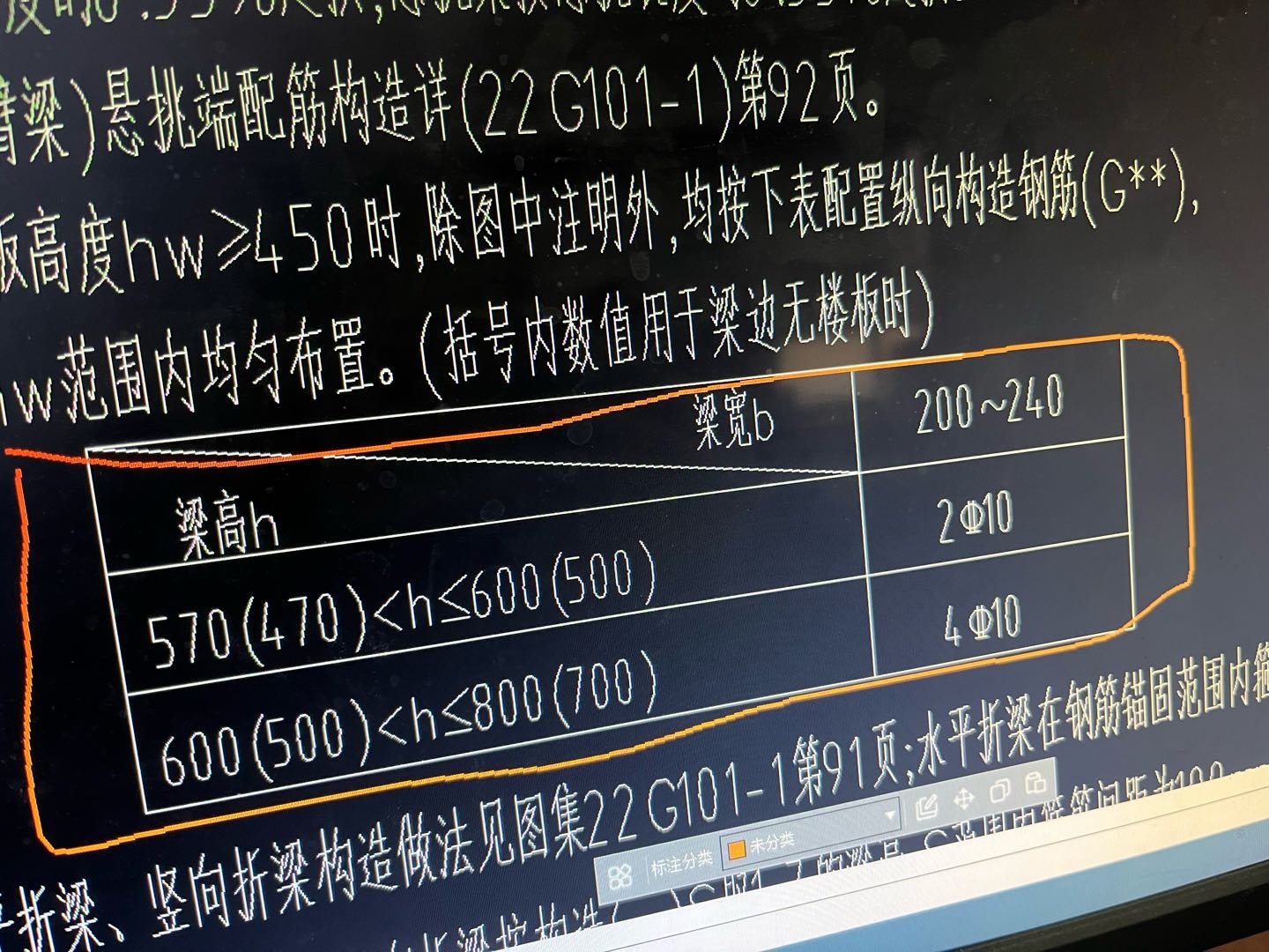 梁侧面