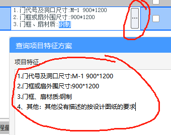 项目特征