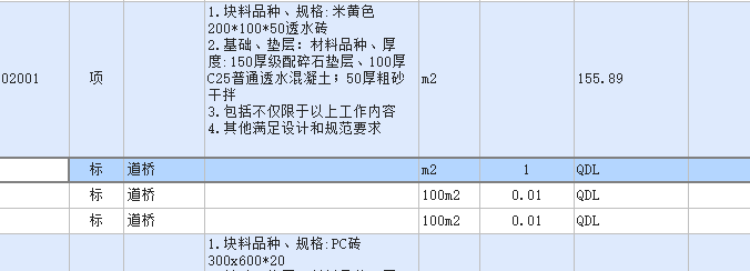 项目特征